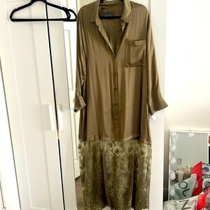 Anthropologie sage green dress